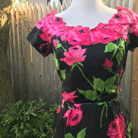 VINTAGE 1960s Cocktail Kay Selig Dress - Picture 3 of 8